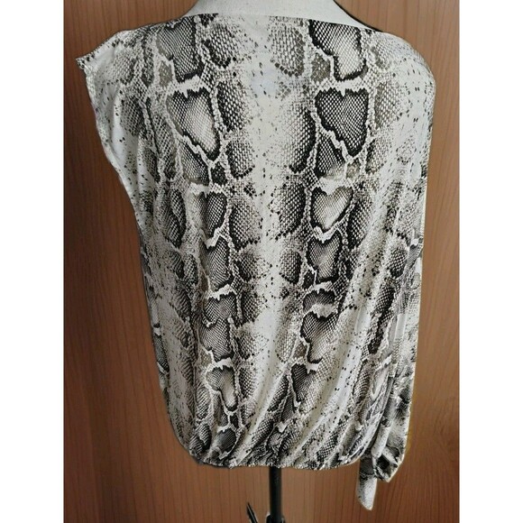 COLDESINA BLOUSE ALEXANDER DESIGNS SMALL ASYMMETRICAL ANIMAL PRINT - Picture 5 of 7
